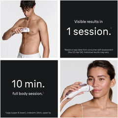 Braun Skin i·expert Smart IPL: At Home Alternative to Laser Hair Removal with 4 Caps and Vanity Case, PL7387